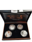 4 SET SILVER PROOF COINS GALLIPOLI LANDING