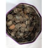 TIN OF VICTORIAN COINS