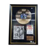 FRAMED AND SIGNED SINGING IN THE RAIN DISC AND PHOTO