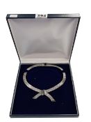 9 CARAT WHITE GOLD & SAPPHIRE NECKLACE 56.15 GRAMS