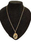 9 CARAT GOLD LOCKET AND CHAIN 10G