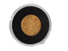 1866 QUEEN VICTORIA YOUNG HEAD FULL SOVEREIGN SHIELD BACK