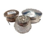 3 SILVER DRESSING TABLE BOXES