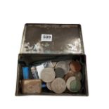 TIN OF VARIOUS COINS