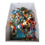 LARGE BOX OF COSTUME JEWELLERY