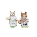 2 X BESWICK FIGURES BEATRICE POTTER - MR TITTLEMOUSE & RIBBY