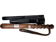 2 POLICE BATONS & TORCH