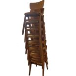 8 RETRO CHILDRENS STACKING CHAIRS