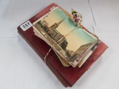 POSTCARDS, PHOTO ALBUM AND 2 BOOKS ALL RELATING TO TORNEY FAMILY