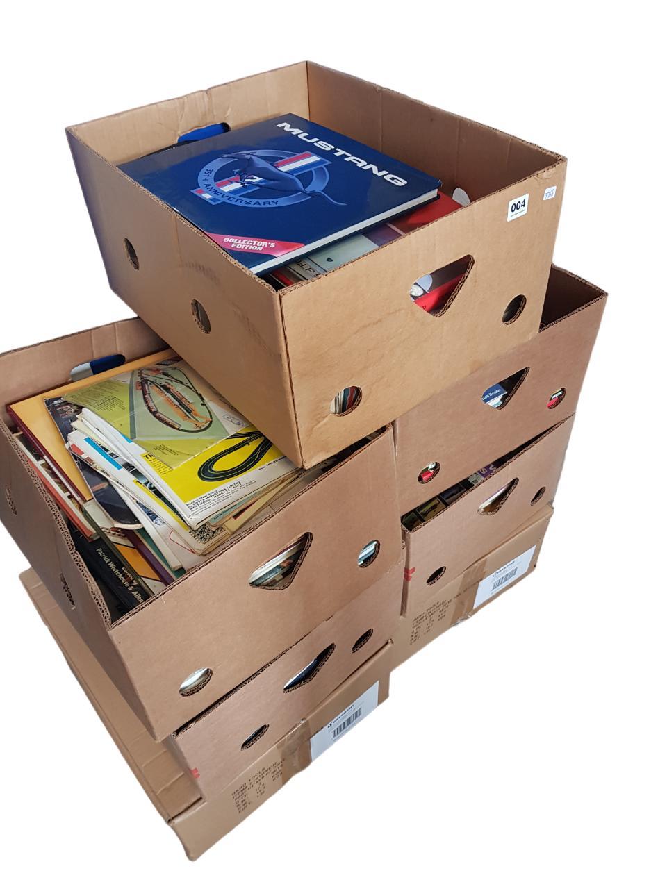 7 ASSORTED BOXES OF BOOKS TO INCLUDE 3 LP'S