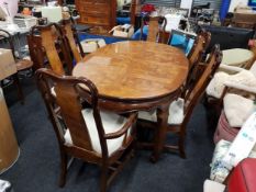 ORIENTAL STYLE DINING TABLE AND 6 CHAIRS