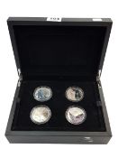 A PORTRAIT OF BRITAIN 4 COIN SILVER £5 COIN SET