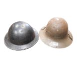 2 MILITARY TIN HATS