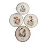 4 LARGE HUMMEL PLATES 1990S