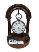 SILVER POCKET WATCH AND WATCH STAND