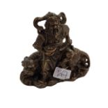 SMALL BRONZE JAPANESE GOD STATUE