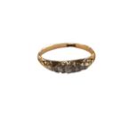 ANTIQUE 18 CARAT GOLD & DIAMOND RING SIZE L AND A HALF