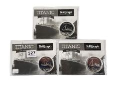 3 X TITANIC 2012 COMMEMORATIVE MEDALS