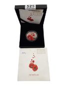 REMEMBRANCE DAY 2014 ALDERNEY £5 SILVER PROOF COIN