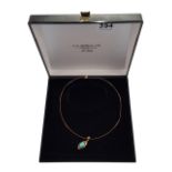 18 CARAT GOLD & TURQUOISE NECKLACE