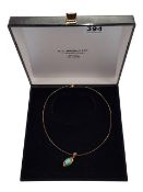 18 CARAT GOLD & TURQUOISE NECKLACE