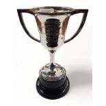 SILVER TROPHY RNIYC 1921 - 23CM X 9CM - SILVER WEIGHT 209G