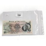 BANK OF IRELAND £1 BANKNOTE - A656773