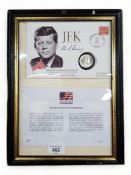 FRAMED JOHN F KENNEDY SILVER HALF DOLLAR