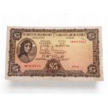 CURRENCY COMMISSION IRELAND £5 BANKNOTE JOSEPH BRENNAN 8.6.39