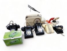 QUANTITY OF OLD TELEPHONES AND RADIOS