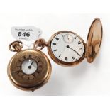 2 GOLD PLATED POCKET WATCHES
