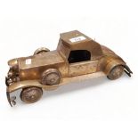HEAVY SOLID BRASS VINTAGE CAR