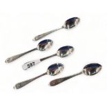 5 SMALL SPOONS DUBLIN 1895