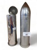 2 LARGE FRENCH ART STYLE SHELL LIGHTERS