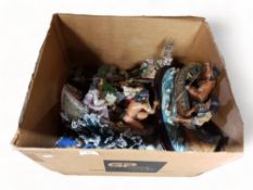 BOX OF COLLECTABLE INDIAN AND OTHER FIGURES