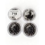 4 X PROOF 1 OZ SILVER BRITANNIA COINS 2019