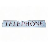 ORIGINAL RED TELEPHONE BOX GLASS SIGN