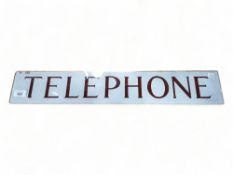 ORIGINAL RED TELEPHONE BOX GLASS SIGN