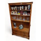 PINE 2 DRAWER OPEN BOOKCASE