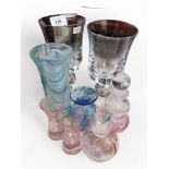 QUANTITY OF CAITHNESS GLASSWARE AND 2 AIRTWIST GLASSES/VASES