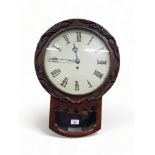 ANTIQUE CARVED WALL CLOCK