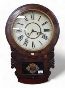 ANTIQUE DROP DIAL WALL CLOCK