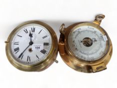 SHIPS CLOCK & BAROMETER SET