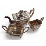 3 PIECE OF IRISH SILVER TEA SERVICE DUBLIN 1809 CIRCA 1.426KG