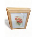 5 FRAMED WATERCOLOURS STILL LIFE SIGNED S HOWELL