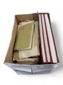 BOX OF STAMP ALBUMS AND LOOSE STAMPS