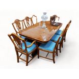 MODERN EXTENDING DINING TABLE AND 8 CHAIRS