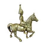 BRASS MILITARY SOLDIER ON HORSE