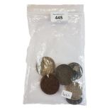 BAG OF ANTIQUE AND OTHER COINS