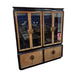 FINE ORIENTAL 4 DOOR DISPLAY CABINET